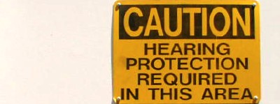 Hearing protection warning sign
