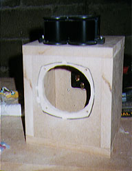 Satellite box under construction, with tweeter